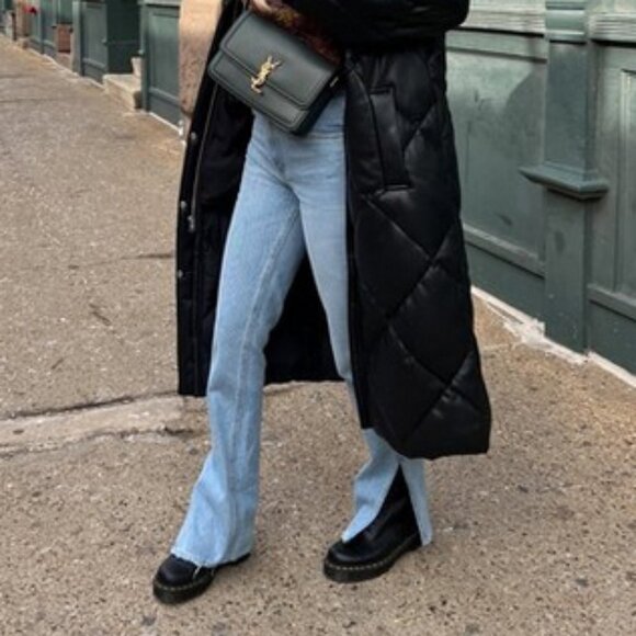 A&F Ultra High Rise Slim Straight Jean sz 28 S SHORT Light Wash Vent Side Split - Picture 7 of 7